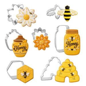 7 Piece Honey Bumble Bee Cookie Cutter Set