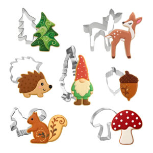 7 Piece Woodland Animals & Gnome Cookie Cutter Set