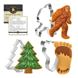 3 Piece Bigfoot Carded Cookie Cutter Set