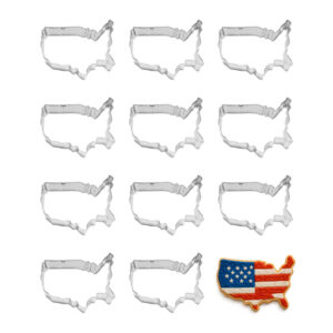 USA United States Map 4.5 inch Cookie Cutter - 1 Dozen (12 count)