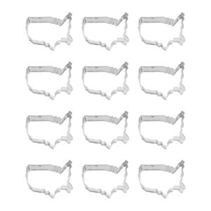 USA United States Map 4 inch Cookie Cutter - 1 Dozen (12 count)