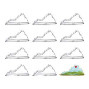 Virginia State 4.25 inch Cookie Cutter - 1 Dozen (12 count)