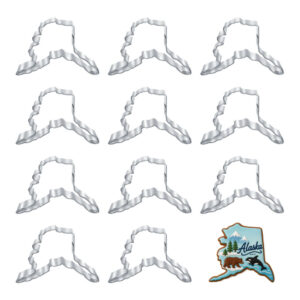 Alaska State 4 inch Cookie Cutter - 1 Dozen (12 count)