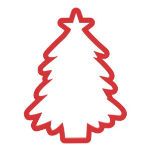 Christmas Tree with Star Cookie Cutter STL File Digital Download