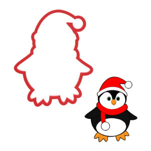 Christmas Penguin Cookie Cutter STL File Digital Download