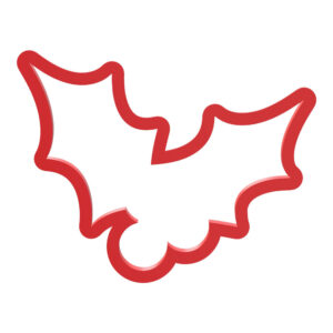 Christmas Holly Cookie Cutter STL File Digital Download