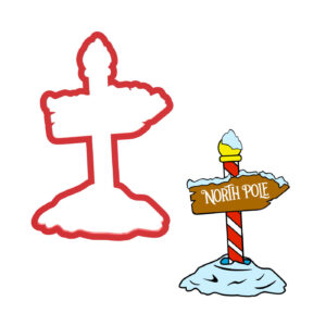 North Pole Sign Cookie Cutter STL File Digital Download