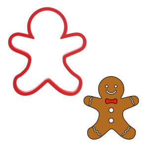 Gingerbread Man Cookie Cutter STL File Digital Download