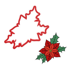 Christmas Poinsettia Cookie Cutter STL File Digital Download