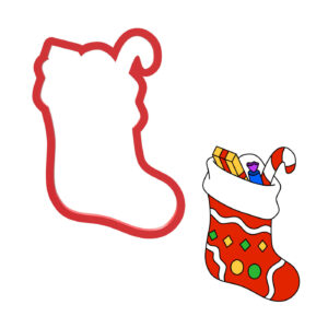 Filled Christmas Stocking Cookie Cutter STL File Digital Download