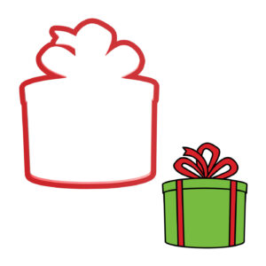 Gift Box Round Cookie Cutter STL File Digital Download