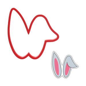 Bunny Ears Cookie Cutter STL File Digital Download