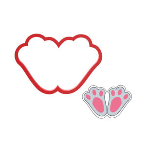 Bunny Feet Cookie Cutter STL File Digital Download