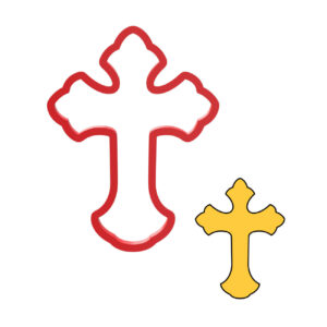 Fancy Cross Cookie Cutter STL File Digital Download
