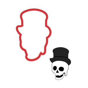 Skull with Hat Cookie Cutter STL File Digital Download