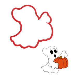 Ghost with Pumpkin Cookie Cutter STL File Digital Download
