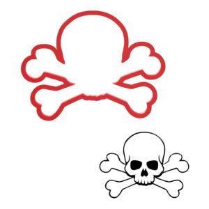 Skull and Bones Cookie Cutter STL File Digital Download