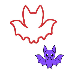 Cute Bat Cookie Cutter STL File Digital Download
