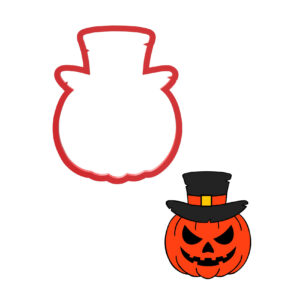 Pumpkin with Hat Cookie Cutter STL File Digital Download