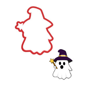 Ghost Witch Cookie Cutter STL File Digital Download
