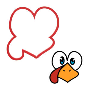 Turkey Face Cookie Cutter STL File Digital Download