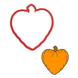 Pumpkin Heart Cookie Cutter STL File Digital Download