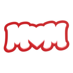 Mom with Heart Cookie Cutter STL File Digital Download