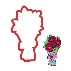 Flower Bouquet Cookie Cutter STL File Digital Download