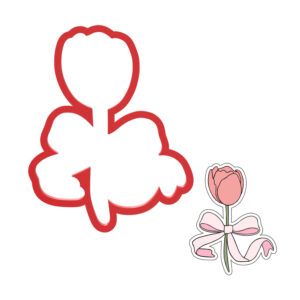Flower with Bow Cookie Cutter STL File Digital Download