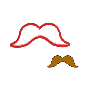 Moustache Mustache Cookie Cutter STL File Digital Download