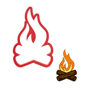 Campfire Cookie Cutter STL File Digital Download