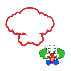 Circus Clown Face Cookie Cutter STL File Digital Download