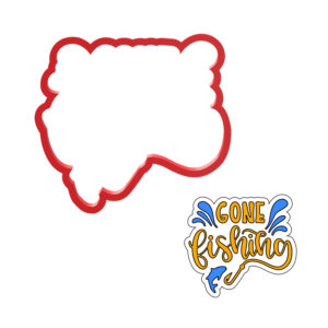 Gone Fishing Cookie Cutter STL File Digital Download