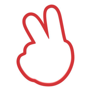 Peace Hand Cookie Cutter STL File Digital Download