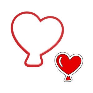 Heart Balloon Cookie Cutter STL File Digital Download