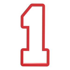Varsity Number 1 One Cookie Cutter STL File Digital Download