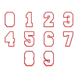Varsity Number Cookie Cutter Set STL File Digital Download