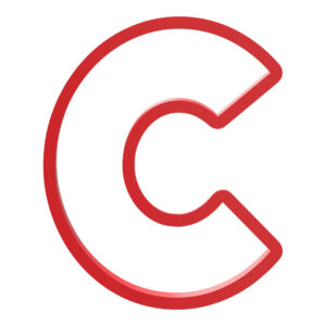 Basic Block Letter C Cookie Cutter STL File Digital Download