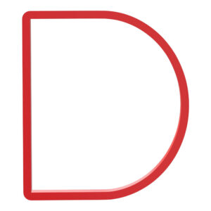 Basic Block Letter D Cookie Cutter STL File Digital Download