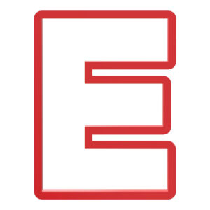 Basic Block Letter E Cookie Cutter STL File Digital Download