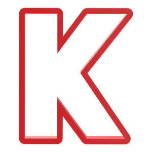 Basic Block Letter K Cookie Cutter STL File Digital Download