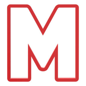 Basic Block Letter M Cookie Cutter STL File Digital Download