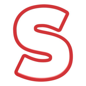 Basic Block Letter S Cookie Cutter STL File Digital Download