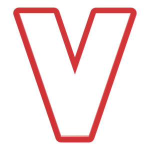 Basic Block Letter V Cookie Cutter STL File Digital Download