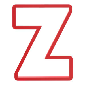 Basic Block Letter Z Cookie Cutter STL File Digital Download