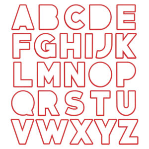 Basic Block Letters Cookie Cutter Set STL File Digital Download