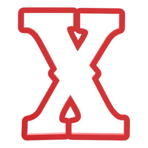 Western Letter X Cookie Cutter STL File Digital Download
