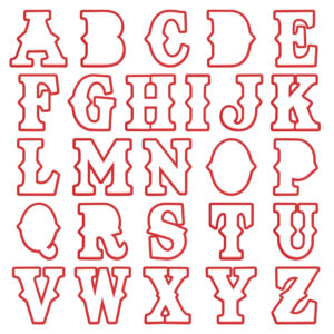 Western Letters Cookie Cutter Set STL File Digital Download