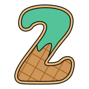 Ice Cream Number 2 Two Cookie Cutter STL File Digital Download