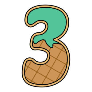 Ice Cream Number 3 Three Cookie Cutter STL File Digital Download
